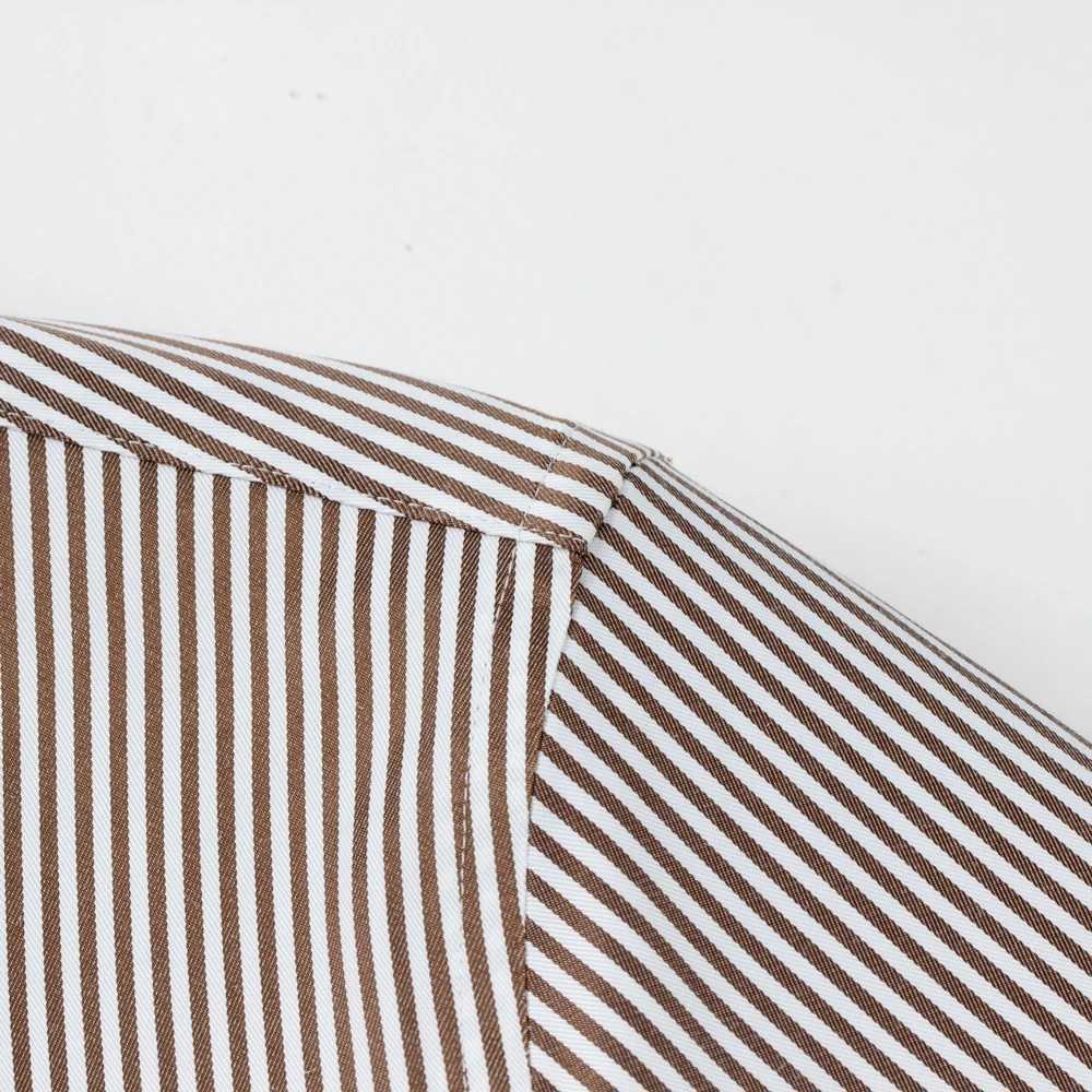 Slight Stretch Mens Color Matching Striped Dress Shirt Formal Breathable Button Down Long Sleeve Shirt For Business Activities X250903