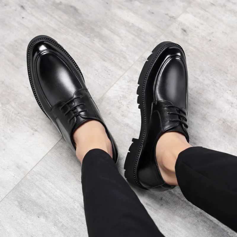 2025 Genuine Leather Sneakers Men Elevator Shoes Platform H 8cm 10cm Height Increase Heightening Shoes Man Dress Shoes Y250903