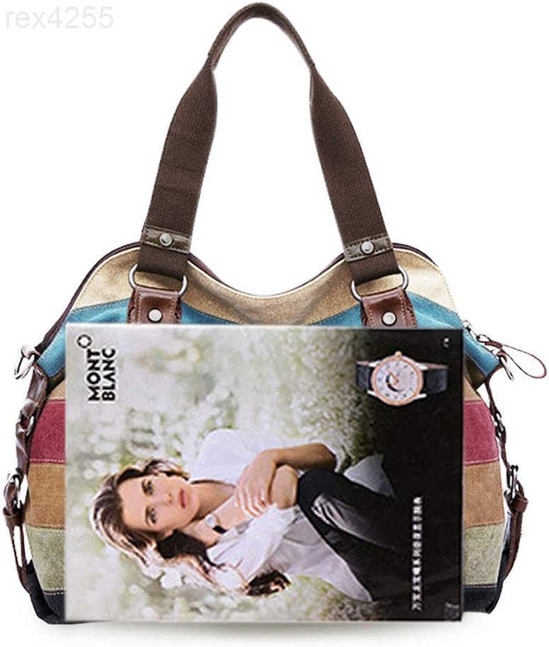 Handbag MultiColor Striped Lattice Cross Body Shoulder Purse Bag ToteHandbag for WomenW250903