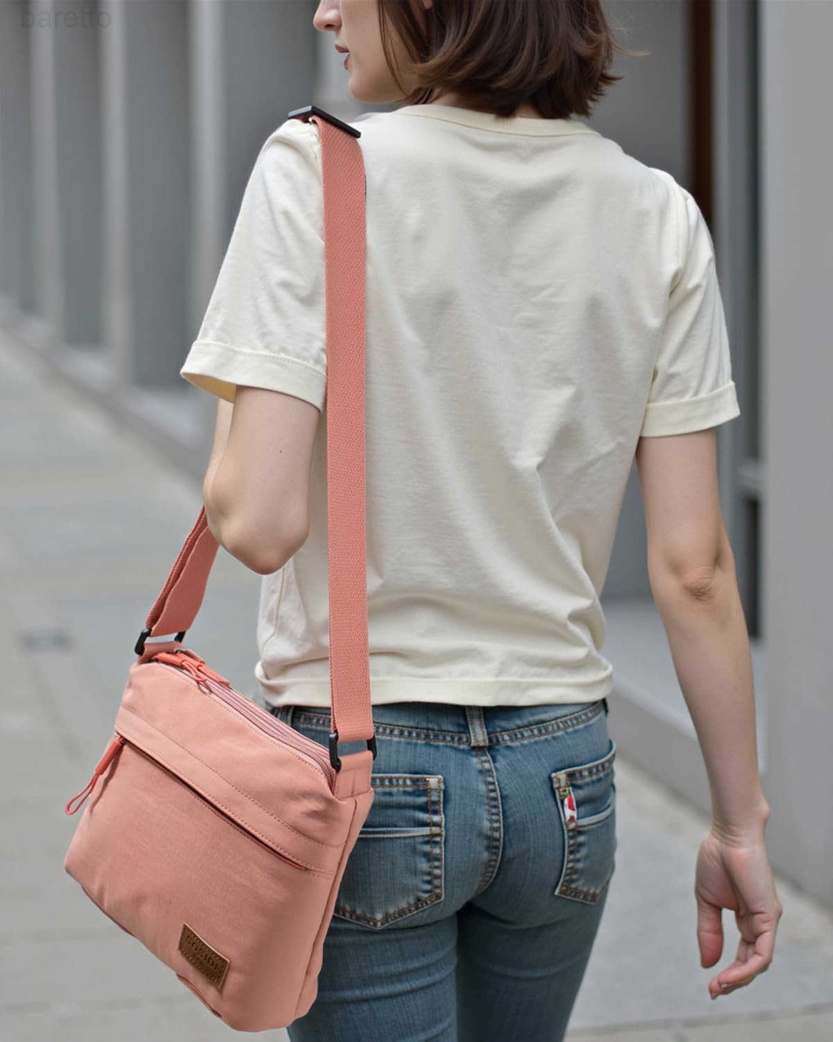 Crossbody Sling Bag Canvas Purse Small Shoulder Handbag 5 Pocket Casual Travel Messenger Hobo Bag Phone Satchel Backpack M250903