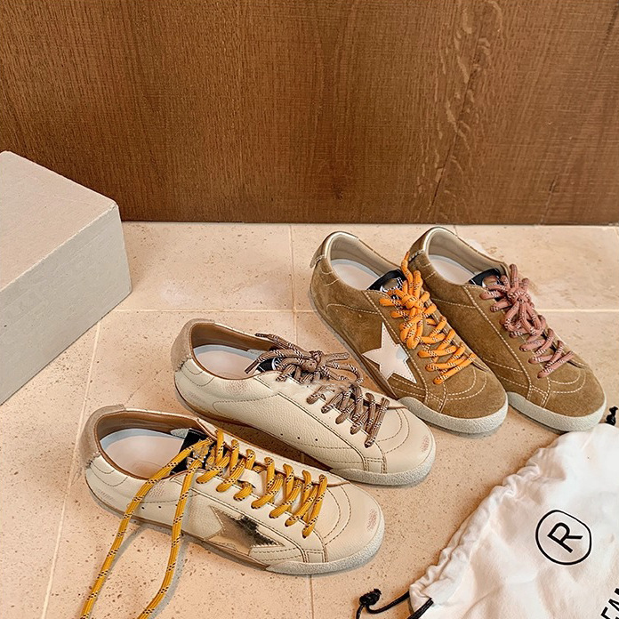 2025 Inner height retro mandarin duck strap casual new board women's moral training star old dirty shoes