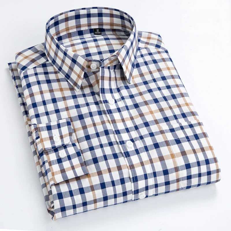 Spring Summer New Mens Shirts Mens Long Sleeves Small Plaid Shirts High Quality 100 Cotton Casual Shirt Fashion Colther X250903