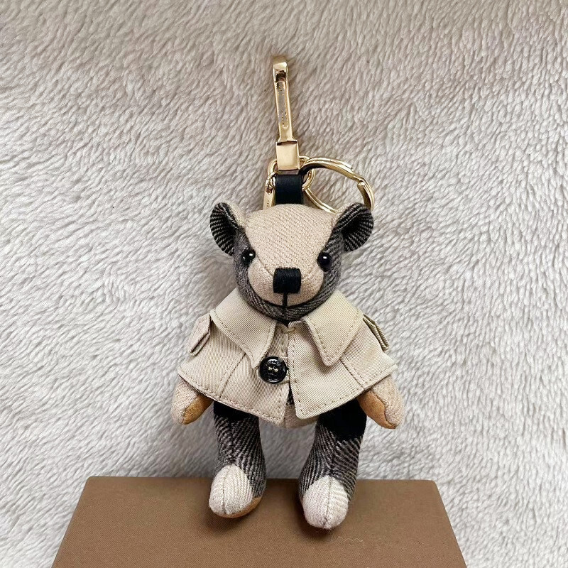 New Cashmere Plaid Handmade Teddy Basic Windbreaker Bear Car Hanging Decoration Keychain Bag Pendant d32