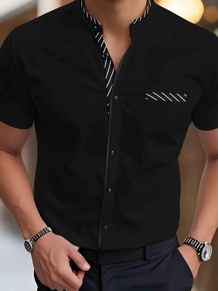 2025 new model of mens shirts in various colors 3D printed shirts business office clothing casual breathable fabric X250903