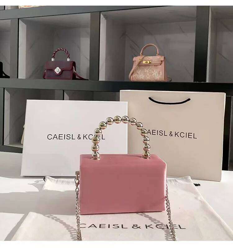 High Quality Satin Square Box Women Handbag Crystal Shiny Rhinestone Dia Evening Dinner Party Clutch Purse Messenger Bag