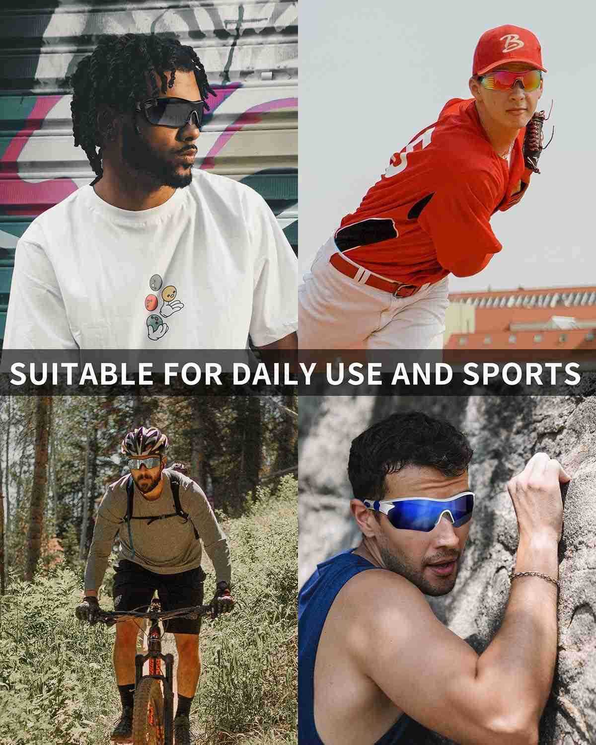 Polarized Sports Sunglasses for Men Women Youth Baseball Running Fishing Tennis Golf Cycling Driving Motor TAC UV400 TR90W250903