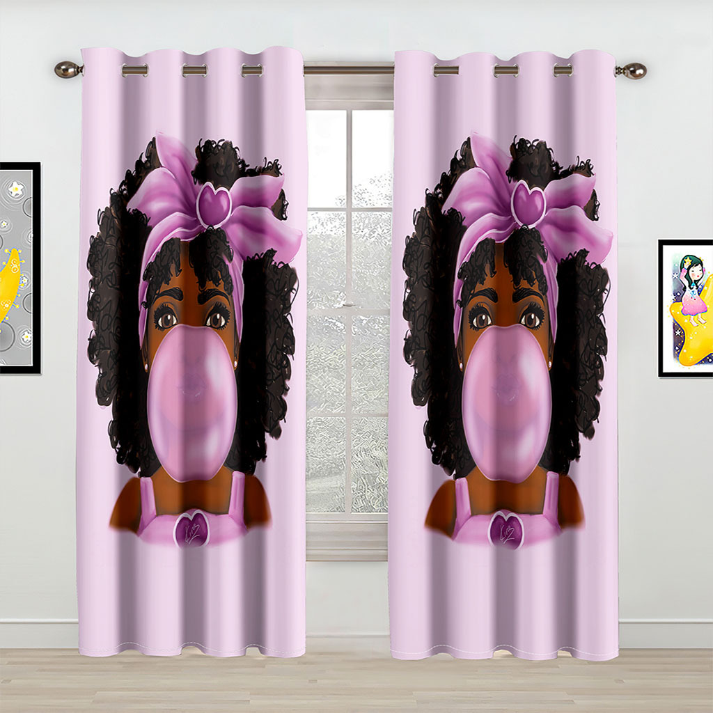 YL-37094 High-precision Customized 3D Curtain Printing Finished Landscape Wave Curtain Blackout Curtain