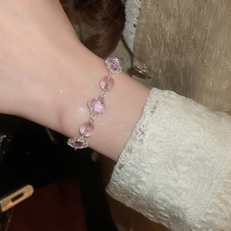 Adjustable Diamond Set Floral Pattern Elegance Bracelet for Women