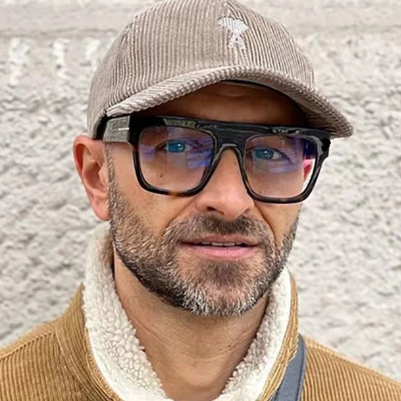 Oversized Mens Glasses Square Transparent Optical Lenses For Women Eyeglass Frames Anti Blue Light Spectacle 250902