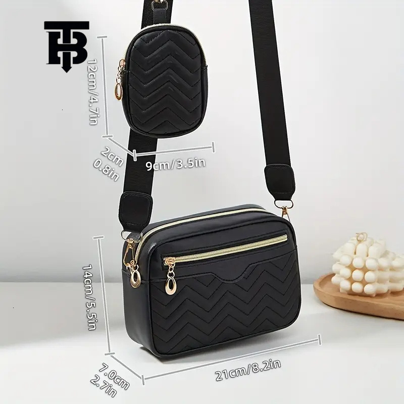 TB BHULAMTE Designer Women's Single-shoulder Bag 2025 New Wave Embroidered Front Zipper Crossbody Bag Camera Bag Casual Mobile Phone Bag Coin Wal