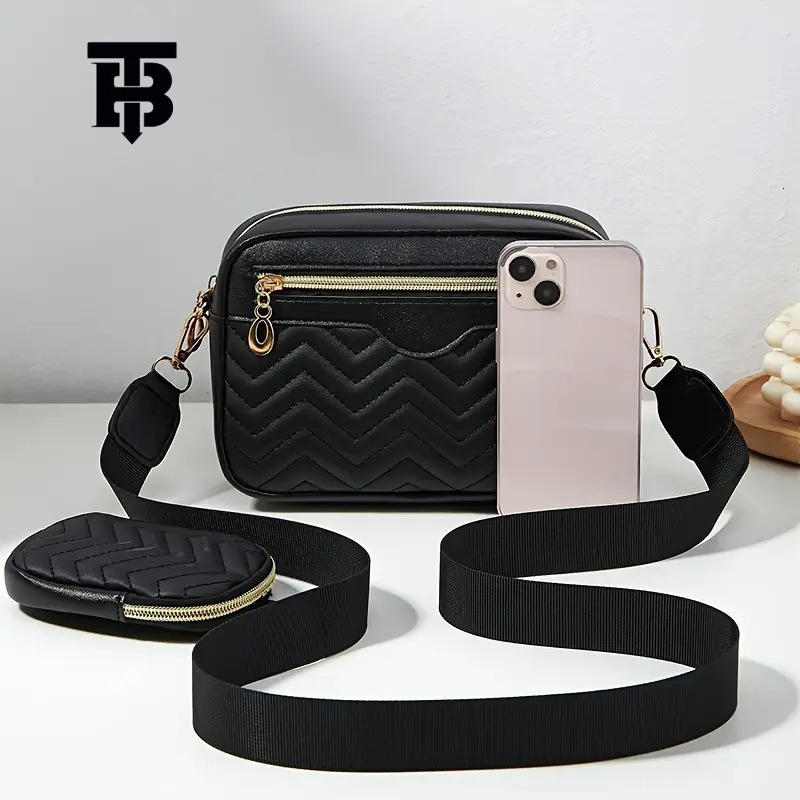 TB BHULAMTE Designer Women's Single-shoulder Bag 2025 New Wave Embroidered Front Zipper Crossbody Bag Camera Bag Casual Mobile Phone Bag Coin Wal