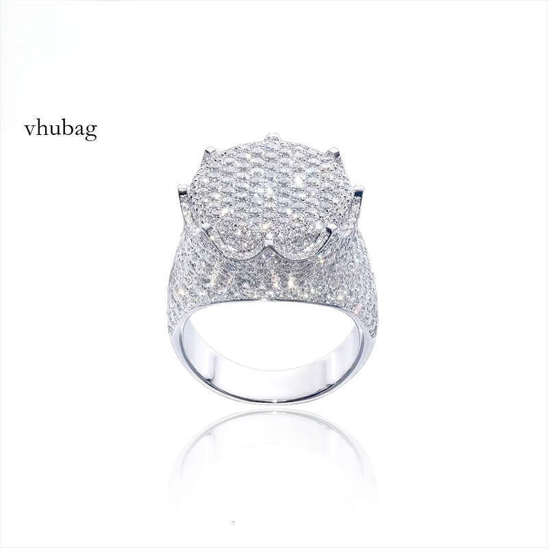 Lifeng Anello Da Uomo Con Diametro Ghiacciato In Moissanite Personalizzato Hip-Hop Stile Caldo-image