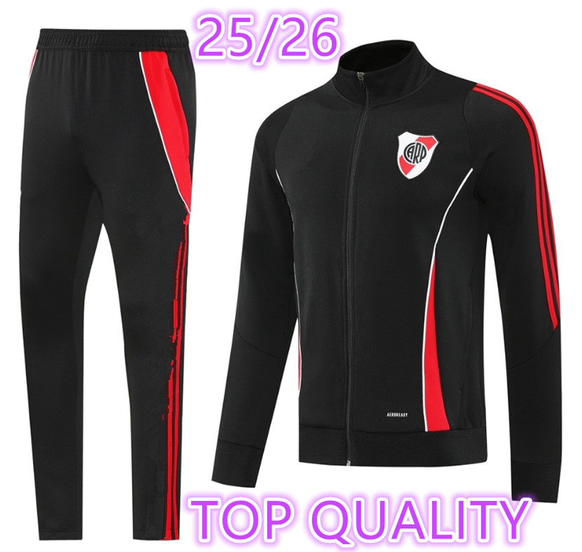 25 26 River Plate adult tracksuit soccer training suit long zipper football jackets 2025 2026 man jacket set