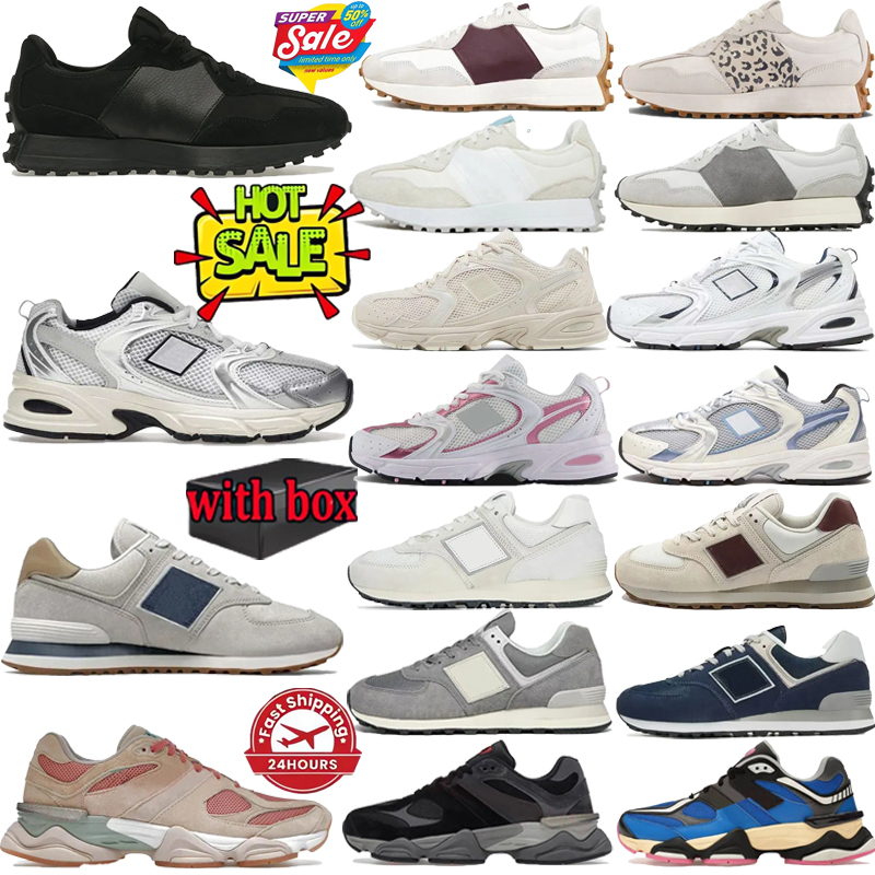 With Box Designer Shoes For Men Women Daily Outfit Running Shoes Leather Mesh Triple Black White Grey Blue Pink Green Light Grey Mens Trainers Outdoor Sneakers