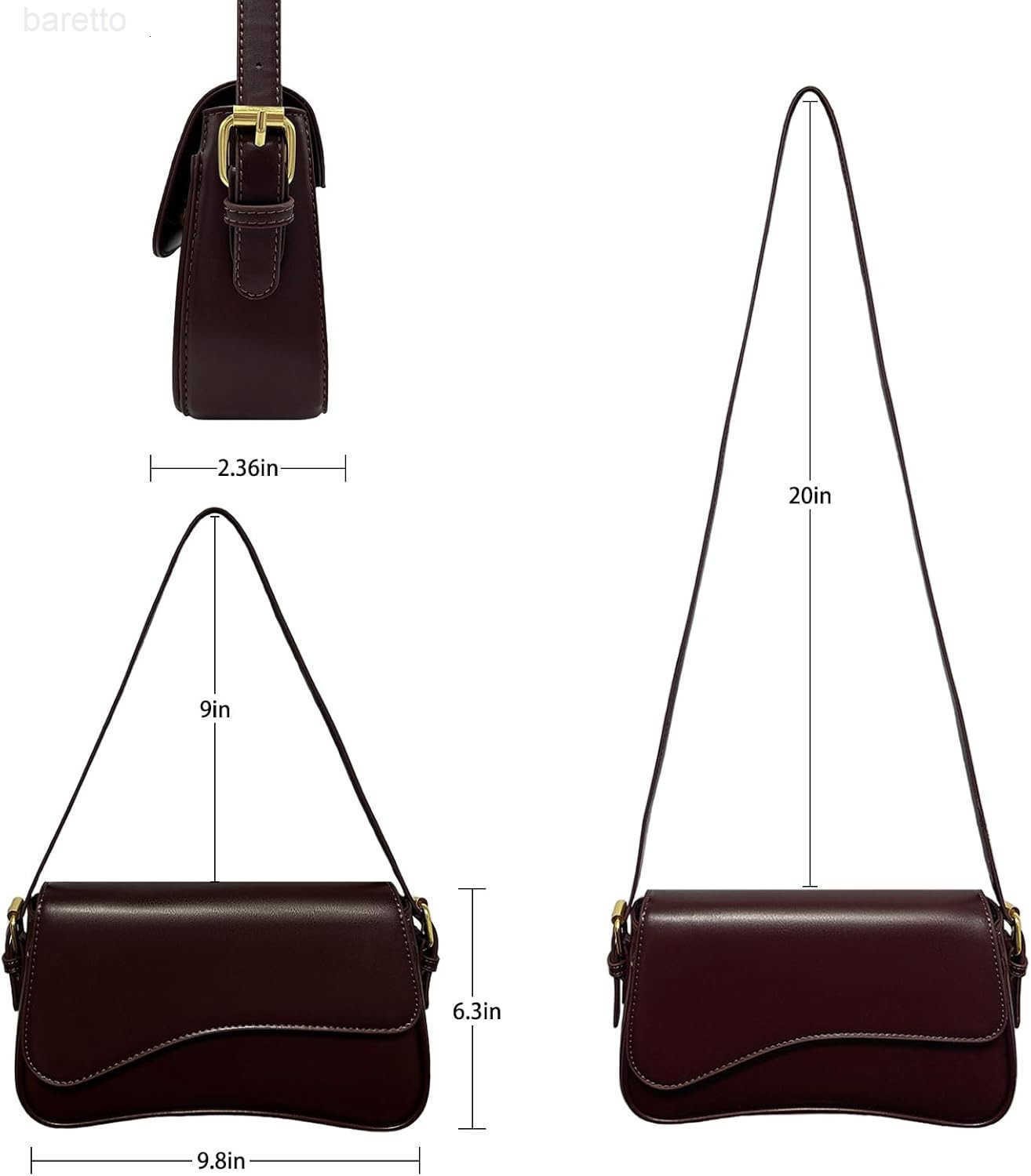 2025 Shoulder Bag for Women PU Leather Shoulder Purse Tote Bag Crossbody Purses for Women Trendy with 2 Removable Straps M250903