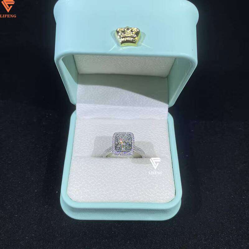 10K Platinum VVS Grade Silica Radiation-Cut Diamond Couple Ring Jewelry - Ladies' Style - view 7