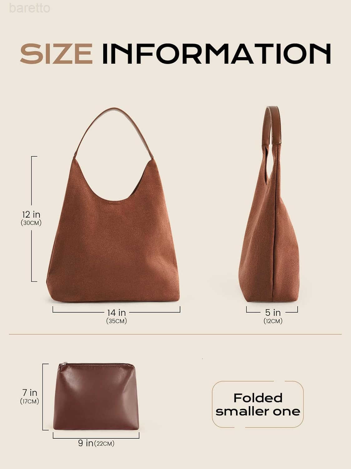 Suede Bag for Women Hobo Tote Bags Stylish Durable Leather Handbag Ideal for Fall Adventures Outdoor M250903