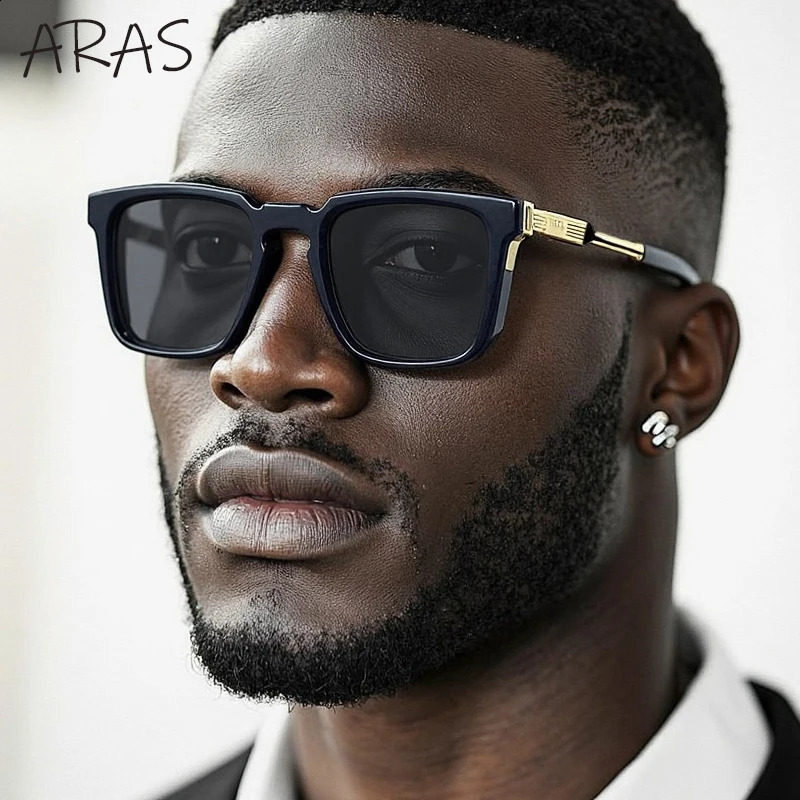 Polarized Classic Square Sunglasses Men 2025 Steampunk Driving Sun Glasses For Male Vintage Eyewear UV400 Shades 250903