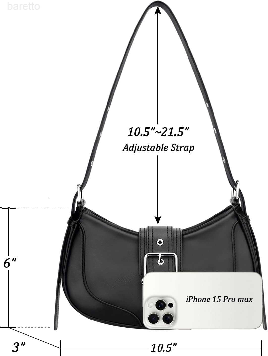 Shoulder Bags for Women Retro Crescent Hobo Handbag Y2K Underarm Purse M250904