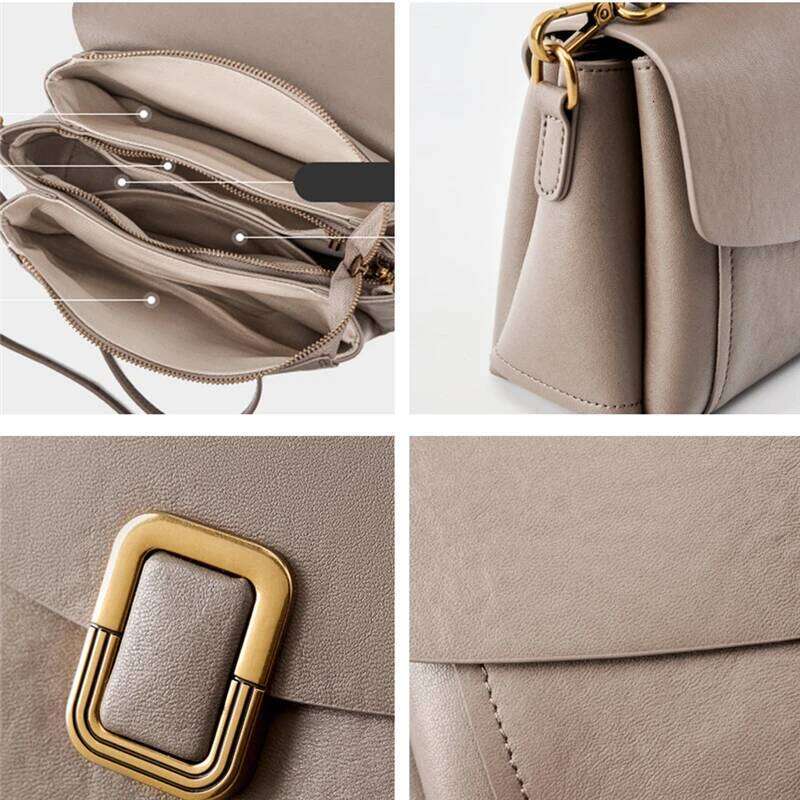 Toptrends Cowhide Genuine Leather Underarm Shoulder Bags For Women 2025 Designer Crossbody Purses Square Ladies Handbags