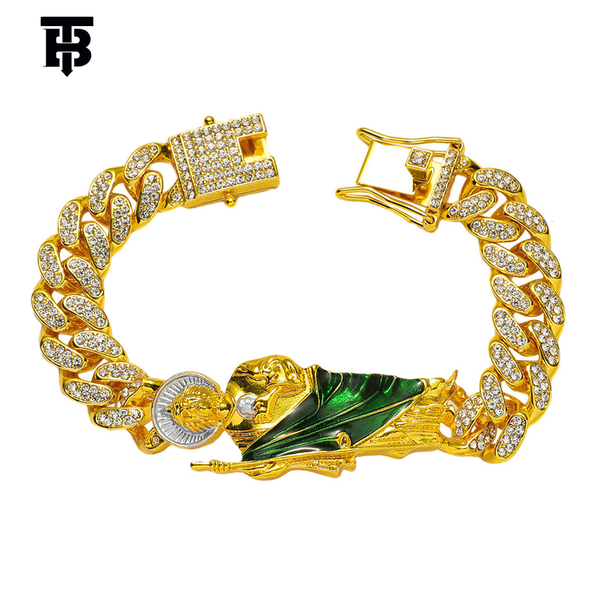 TB BHULAMTE And American Designer Jewelry Hip-hop Fashion Men's Style Diamond-encrusted Chain Outdoor German Accessories Personalized Splicing Ca