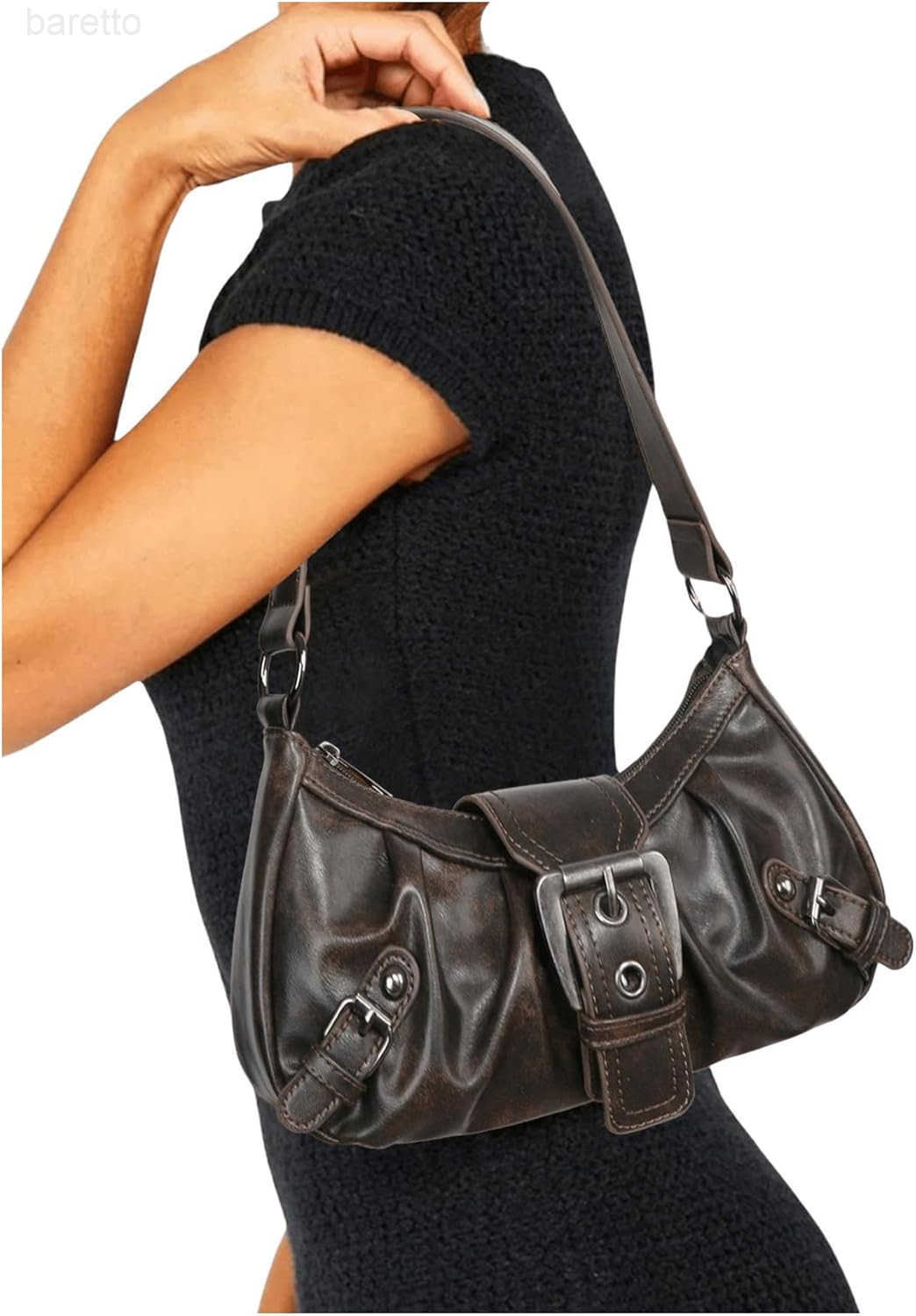 Womens Y2k Purse Goth Handbag Punk Hobo Shoulder Bag Clutch Purses Bags M250903