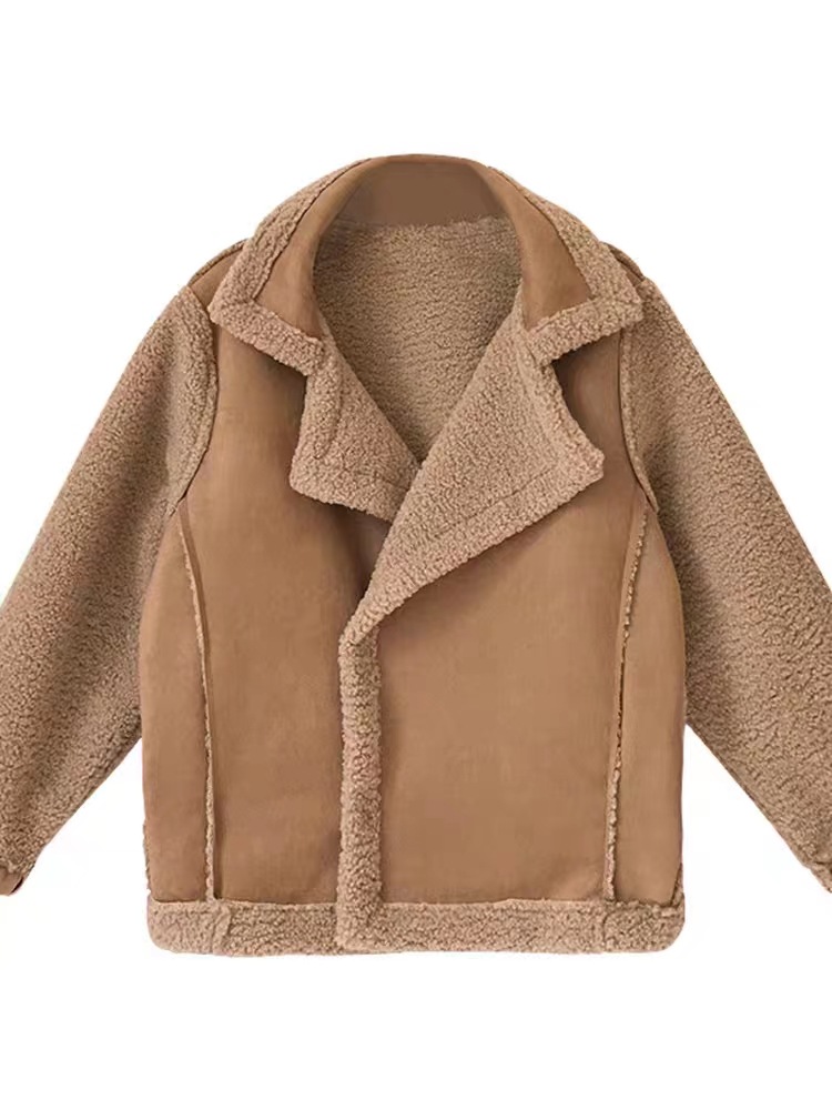 Winter coat for women Fashion Thick Warm Double-sided Fur in one Jacket Vintage Long Sleeve Female Outerwear Chic Tops R250903