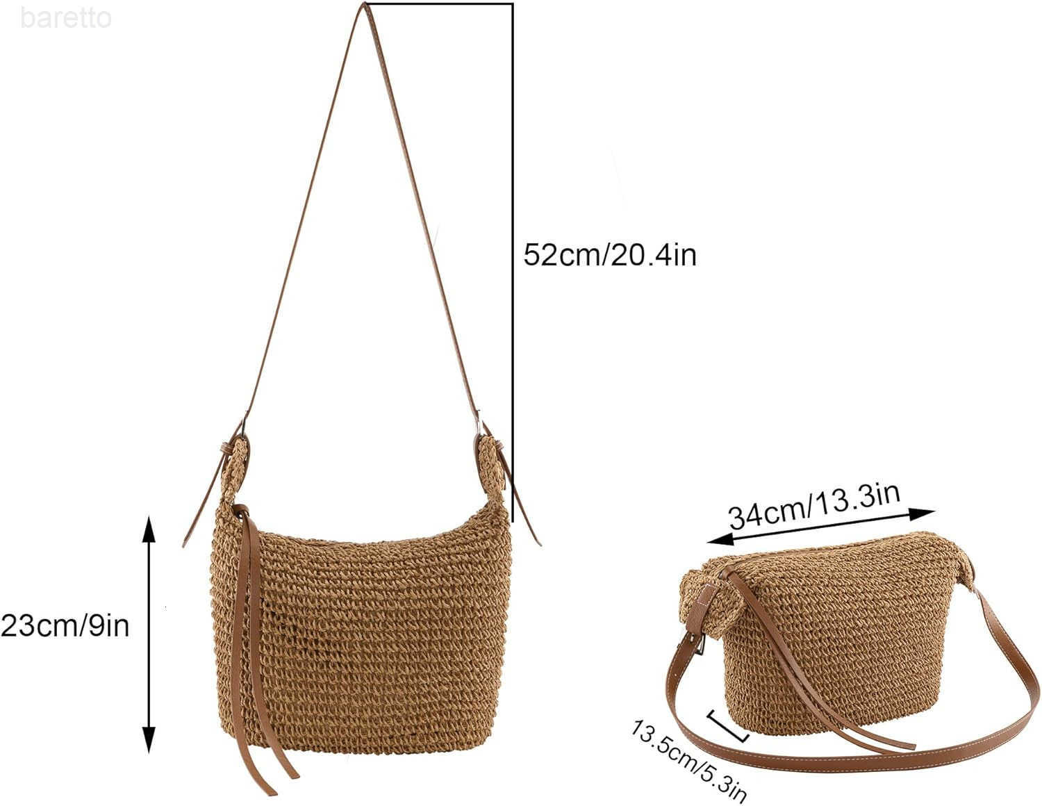 Women Straw Handbag Purse Small Summer Beach Handmade Crossbody Shoulder Tote Handbag Handwoven Beach Straw Bag M250903