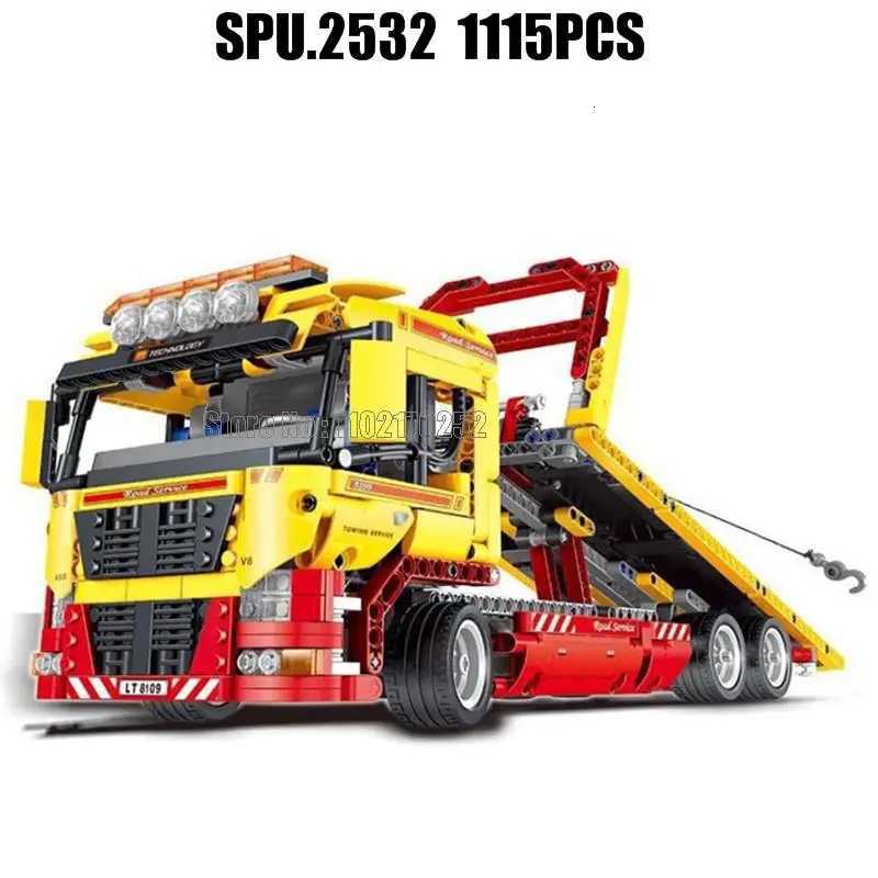 1115pcs Technical Flatbed Truck With Motor Battery Power Function Building Block 8109 ToyXJ250903