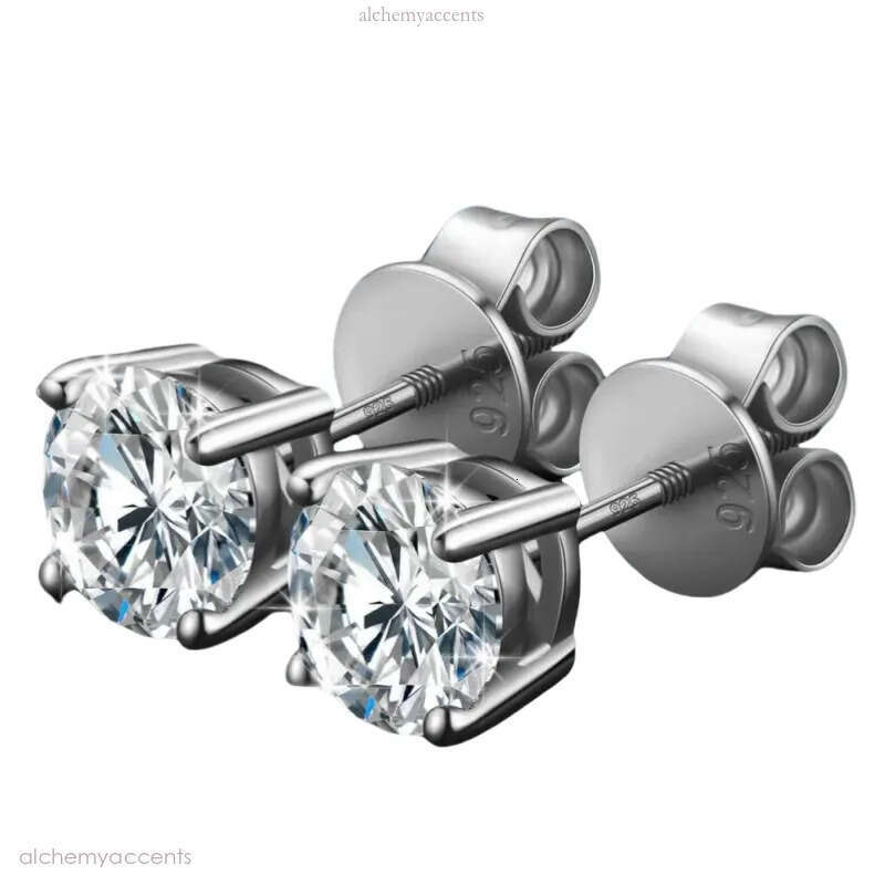 Plated gold for woman stylish man earring rock popular stud delicate unique moissanite earrings womens valentine's day gifts dd0129