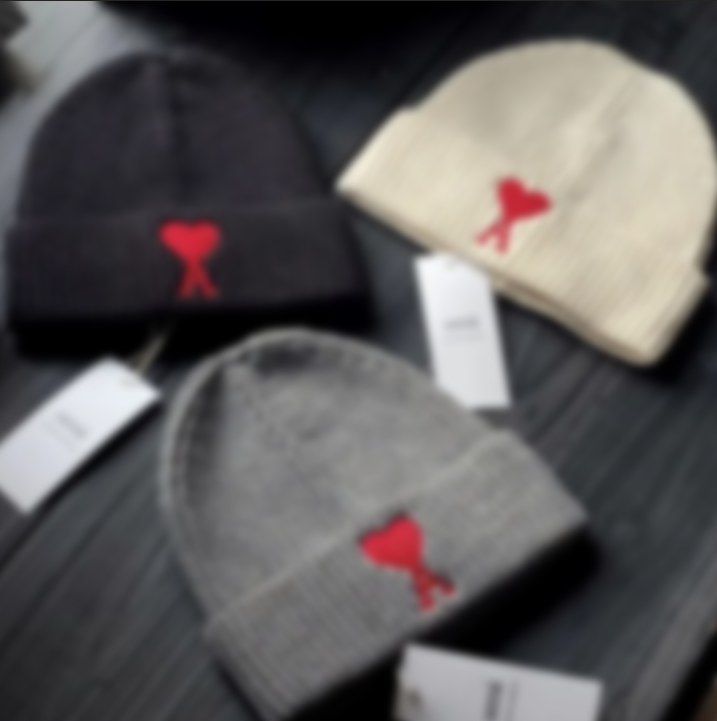 Women's ami beanie designer love knit hat classic cashmere hat asquette luxury warm hat winter ski hat men's hiking hat