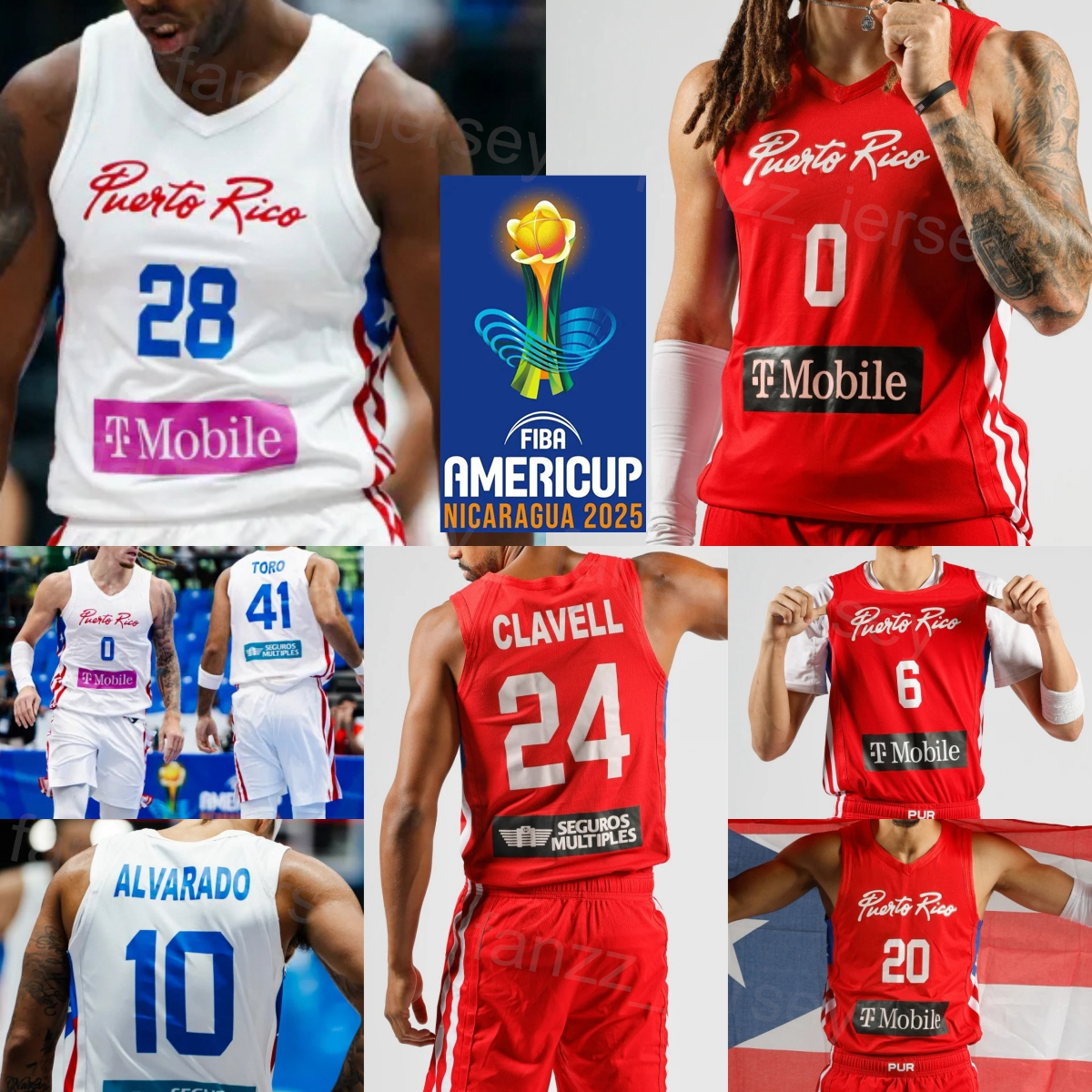 Printed Basketball 28 Ismael Romero Jersey Puerto Rico AmeriCup Woman Child Man Jose Alvarado Gian Clavell George Conditt IV Alfonso Plummer Isaiah Pineiro 2025-26
