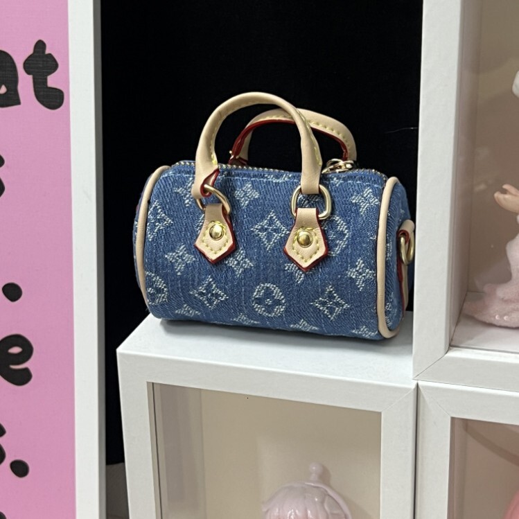 Mini Old Flower Pillow Coin Purse Earphone Keychain Live Streaming Same Style Pendant Car Key Bag