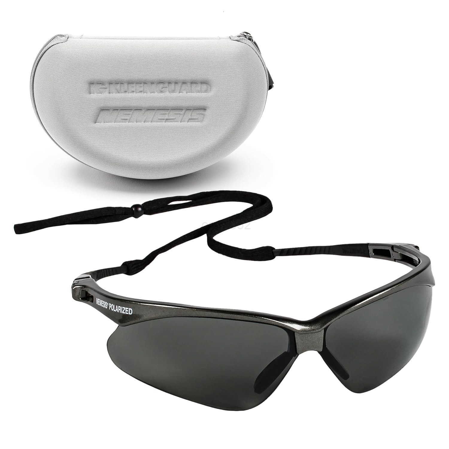 Kleenguard V30 Nemesis Polarized Safety Glasses 56568 Smoke Grey Lenses Gunmetal Frame Carrying Case Unisex Sunglasses for Men and WomenW250903