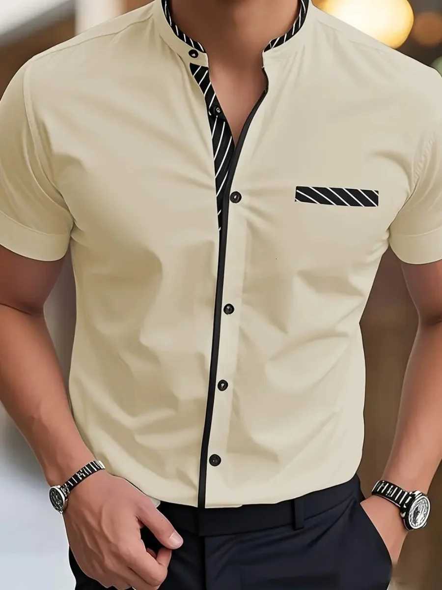2025 new model of mens shirts in various colors 3D printed shirts business office clothing casual breathable fabric X250903