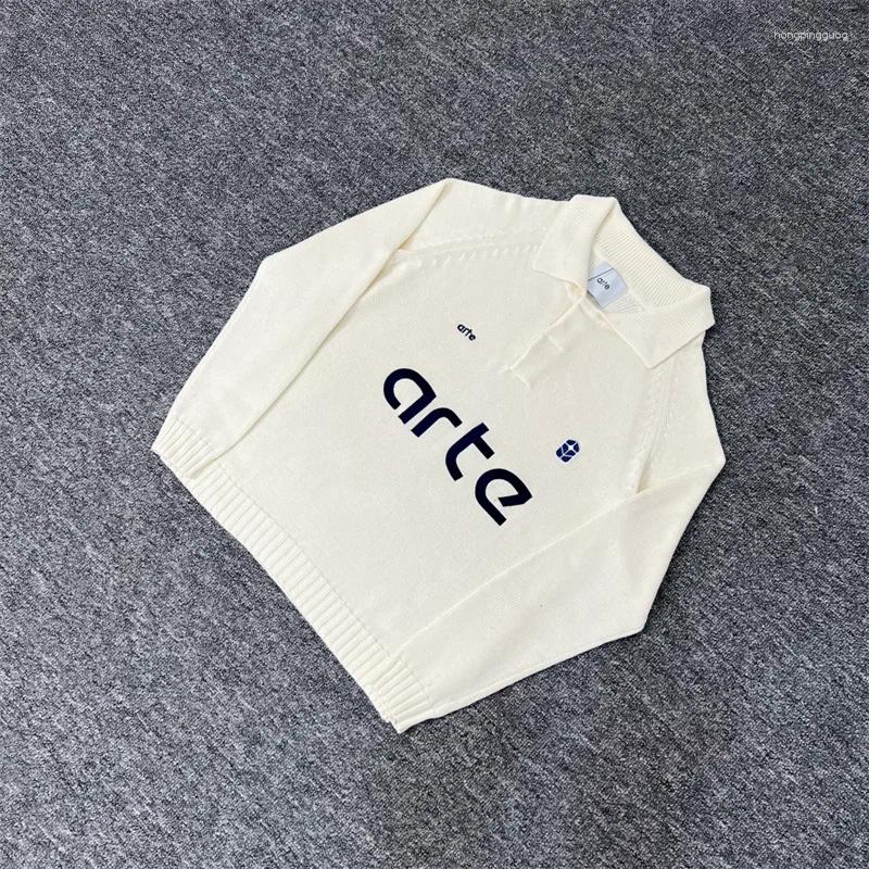 Men's Hoodies Arte Knit Sweaters Men Women 1:1 High Quality Casual Lapel Pullovers