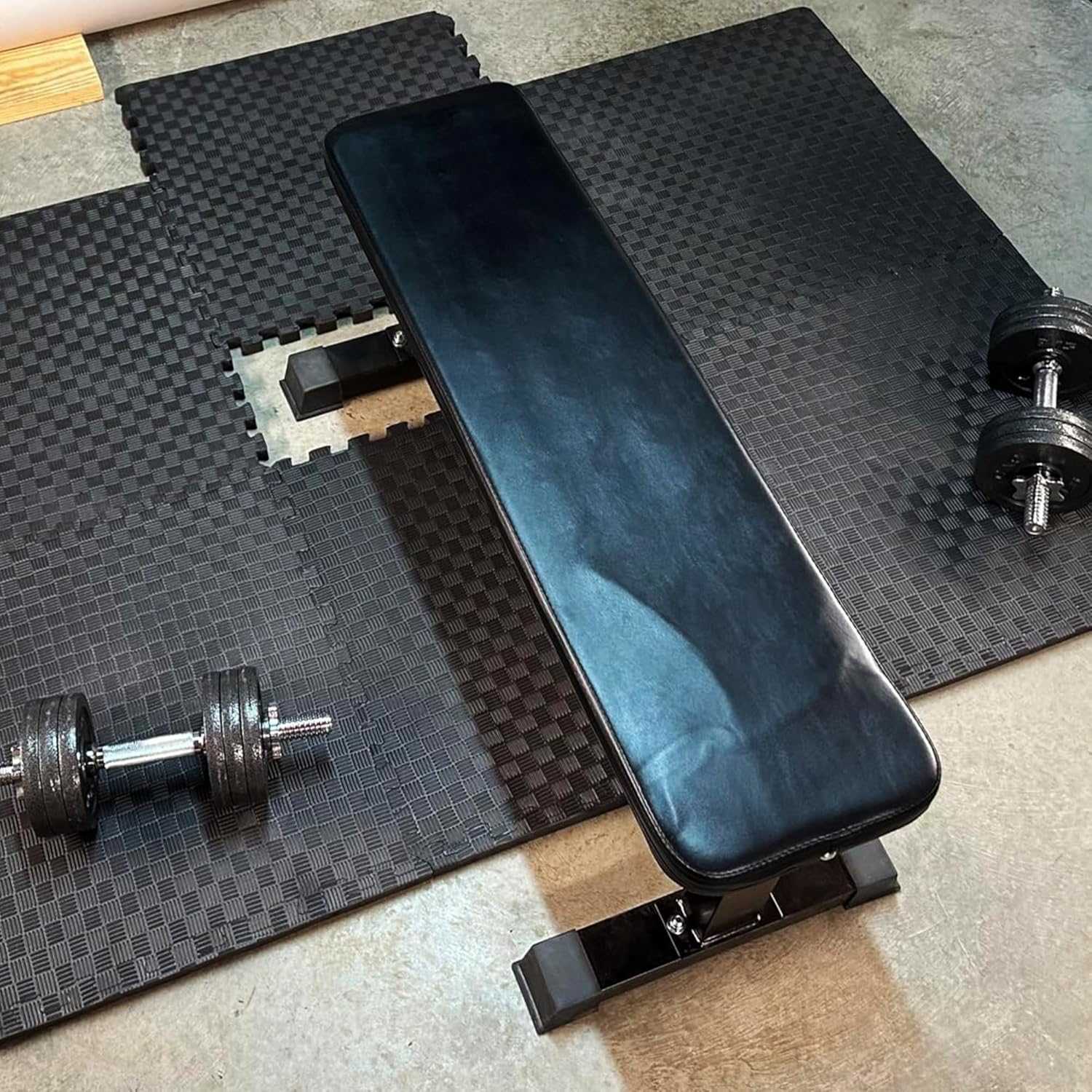 Interlocking Foam Exercise Mat Equipment Multiple Sizes Colors Available NonSlip EVA Puzzle Floor Tiles with End Borders for Home Gym Workout Room Pla