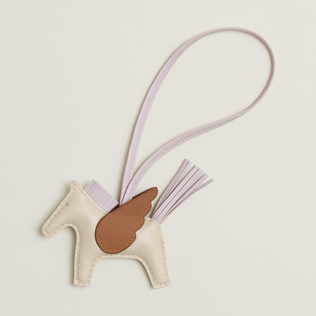 Handmade Little Pegasus Bag Charm Sheepskin Hand-sewn High-end Rodeo Pony Pendant Keychain Car Hanging Decoration