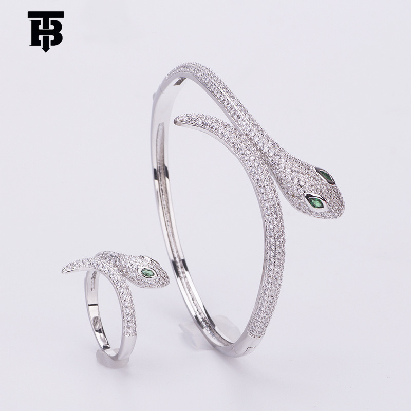 TB BHULAMTE Designer Women's Bracelet, Copper Gold-plated And Diamond-encrusted Snake-head Bracelet Women's Outdoor Fashionable And Personal