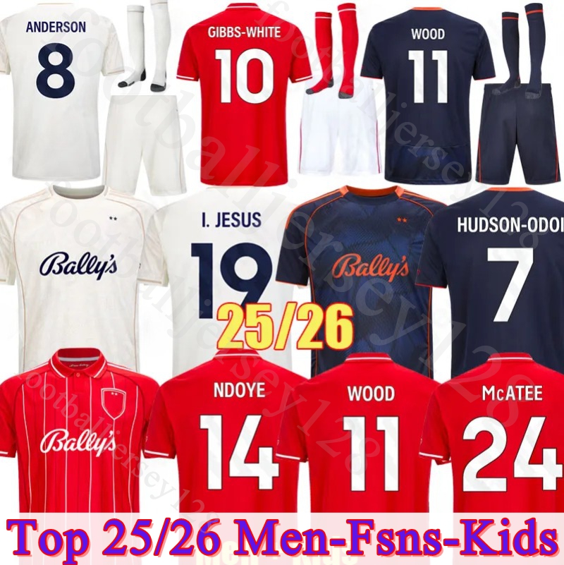3XL 25 26 Nottingham LINGARD Soccer Jersey GIBBS-WHITE Men Kids kit 2025 2026 WORRALL WILLIAMS AWONIYI ANDERSON WOOD SANGARE YATES DENNIS ELANGA MILENKOVIC