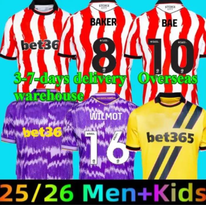 25 26 soccer jersey City 2025 2026 BAKER BAE WILMOT MANHOEF home away third football shirt stoke city 25 26