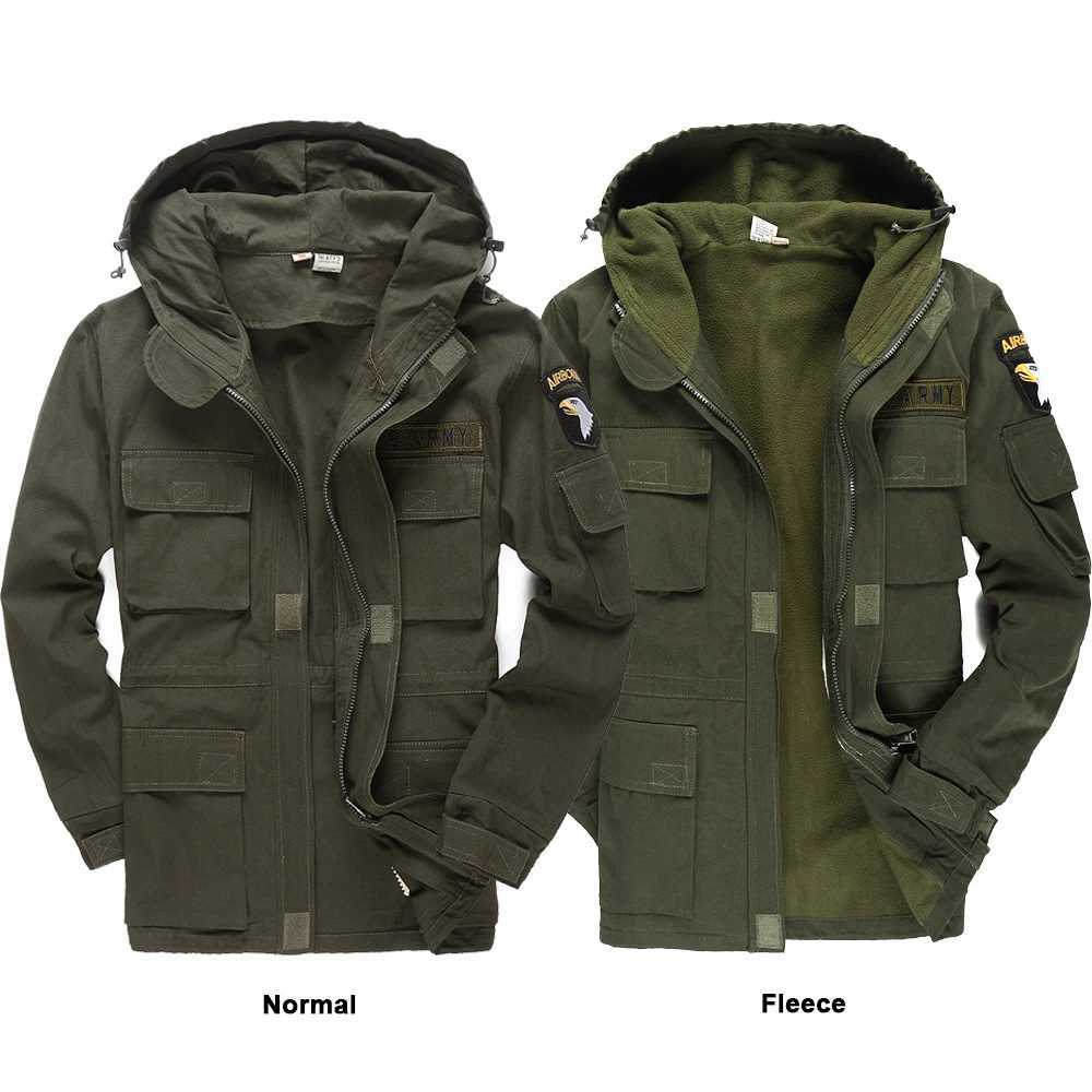 Classic M65 Mens Trench Coat Pure Cotton Outerwear Fleece Windbreaker Multi Pocket Tactical Jacket Men Clothing Coats A2F802 X250903