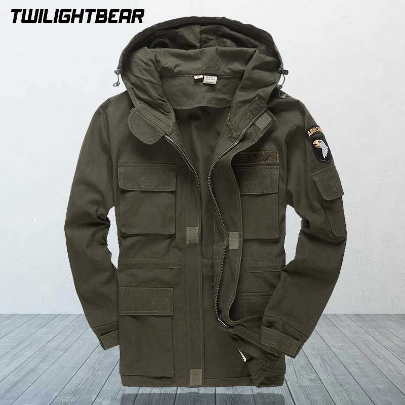 Classic M65 Mens Trench Coat Pure Cotton Outerwear Fleece Windbreaker Multi Pocket Tactical Jacket Men Clothing Coats A2F802 X250903