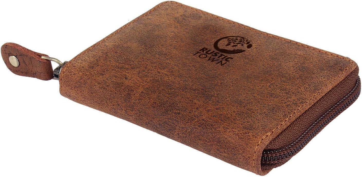 Leather Key Holder Case Zippered Key Organizer Wallet with 8 Hooks for Keys Cash Card Gift for Men Women M250904