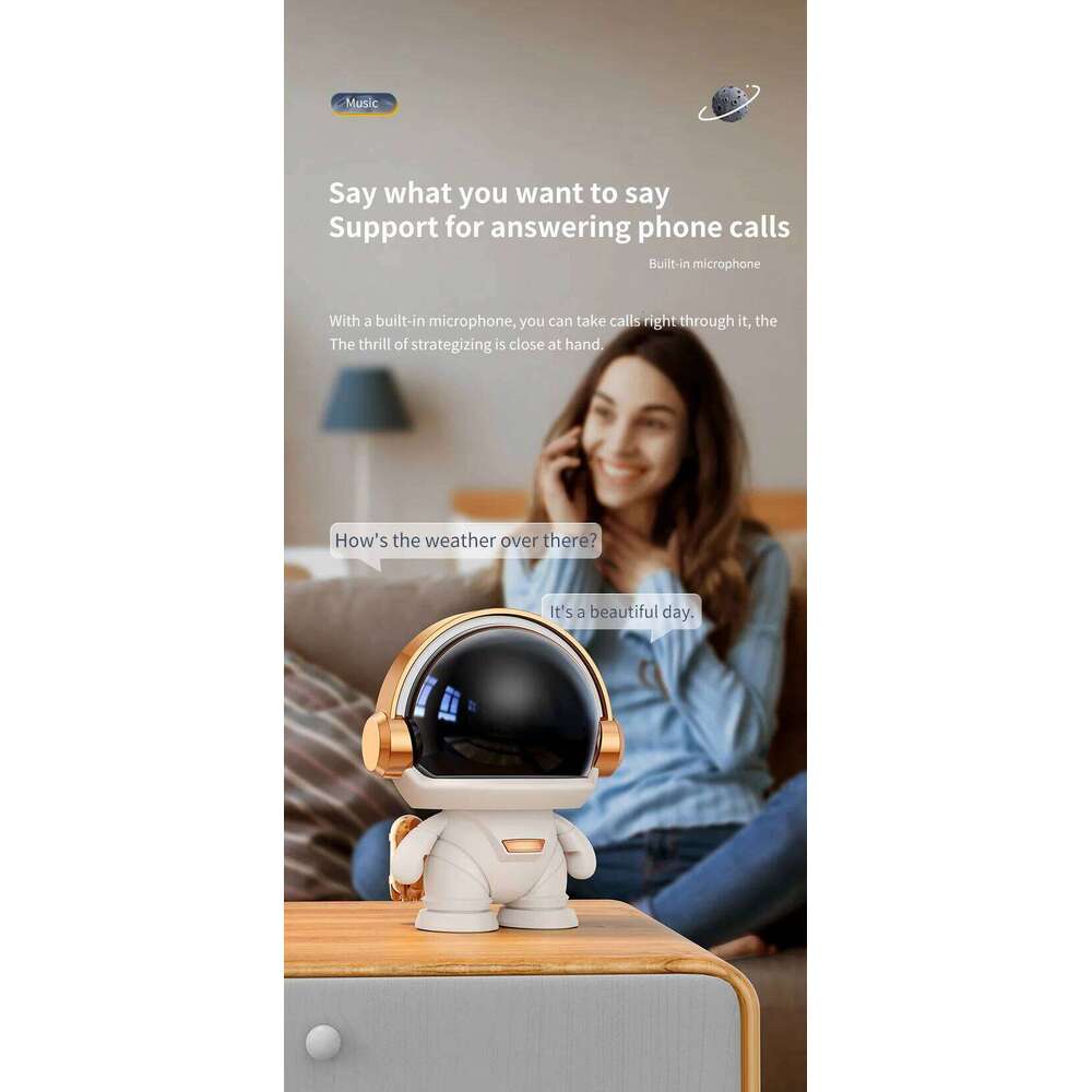 New wireless astronaut TWS couplet cute desktop space robot subwoofer Bluetooth speaker outdoor gift