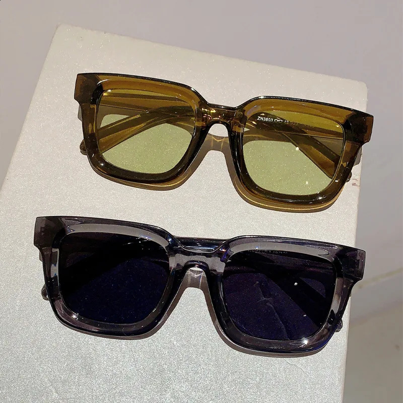 Classic Vintage Square Sunglasse For Men Olive Green Sun Glasses Trend Punk Travel Shades 250903