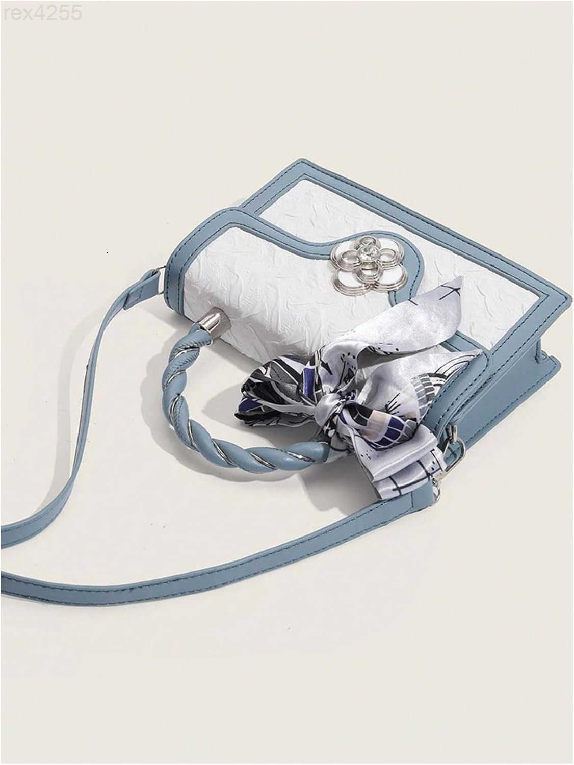 Crossbody Bags Top Handle Square Flap Satchel Purses with RibbonW250903