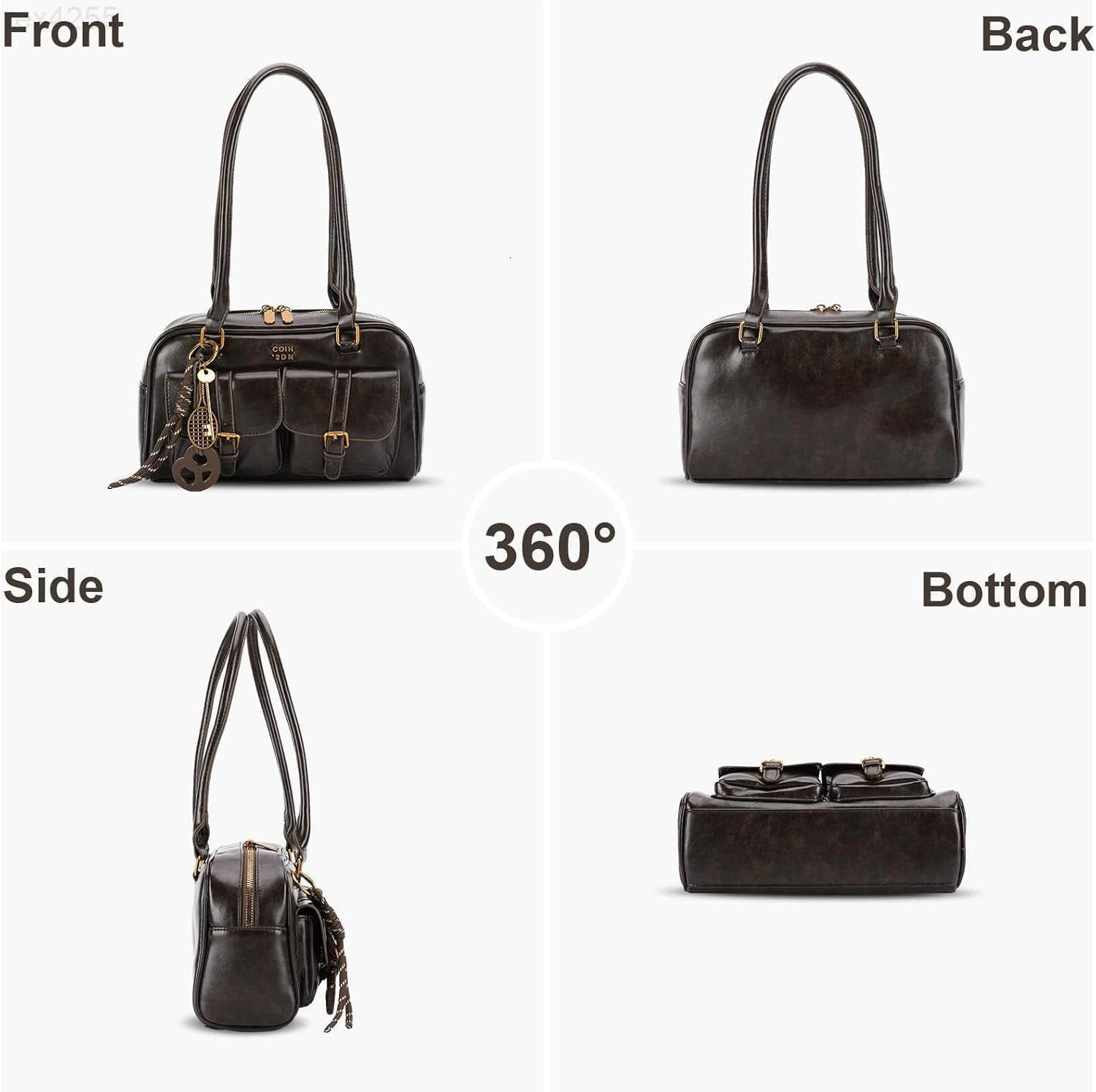Shoulder Bag Retro Top Handle Bag Y2k 90s Multiple Pockets Designer Handbag Soft Trendy Underarm PurseW250903