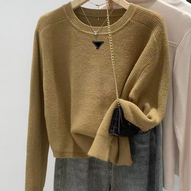 designer womens Sweaters womens warm sweater Clothes long sleeve Woman Knits Shirts Colorful Round Printed Stylist Necks Top winter Women's Clothing