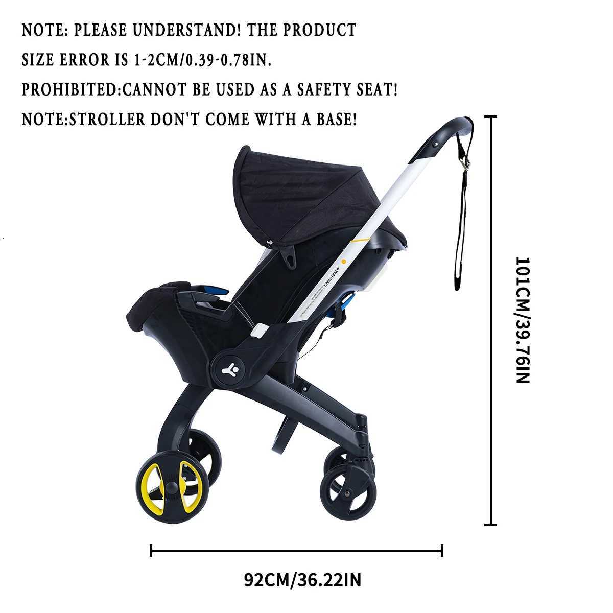 Baby stroller portable and foldable metal frame adjustable sunshade roof twoway station wagon Z250903